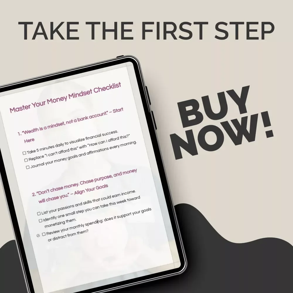 Master Your Money Mindset Checklist | Daily Wealth Habits, Financial Growth Planner & Money Mindset Quotes Digital Download
