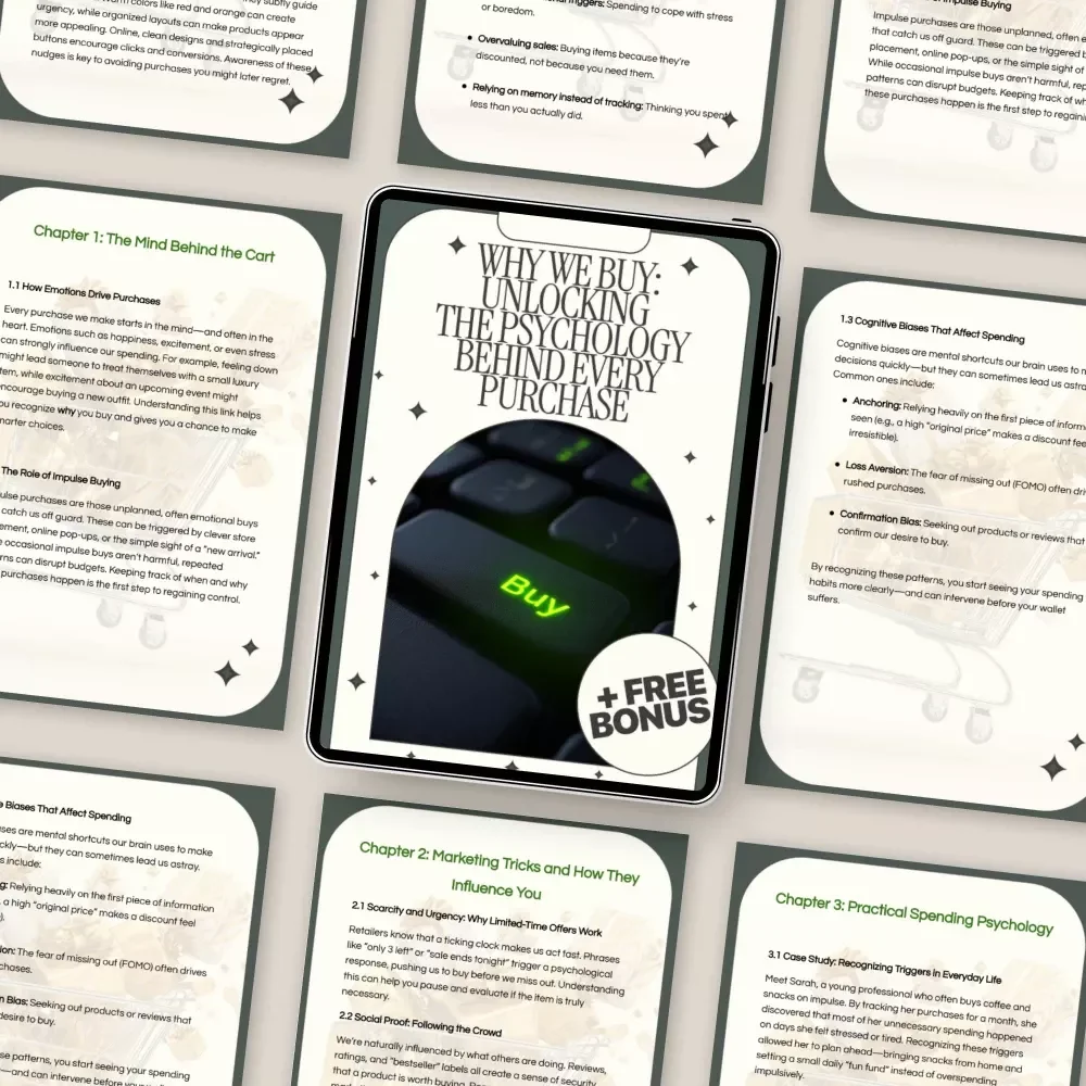 Why We Buy: Unlocking the Psychology Behind Every Purchase – Psychology of Buying Things Guide, Behavioral Spending Guide, Digital Download
