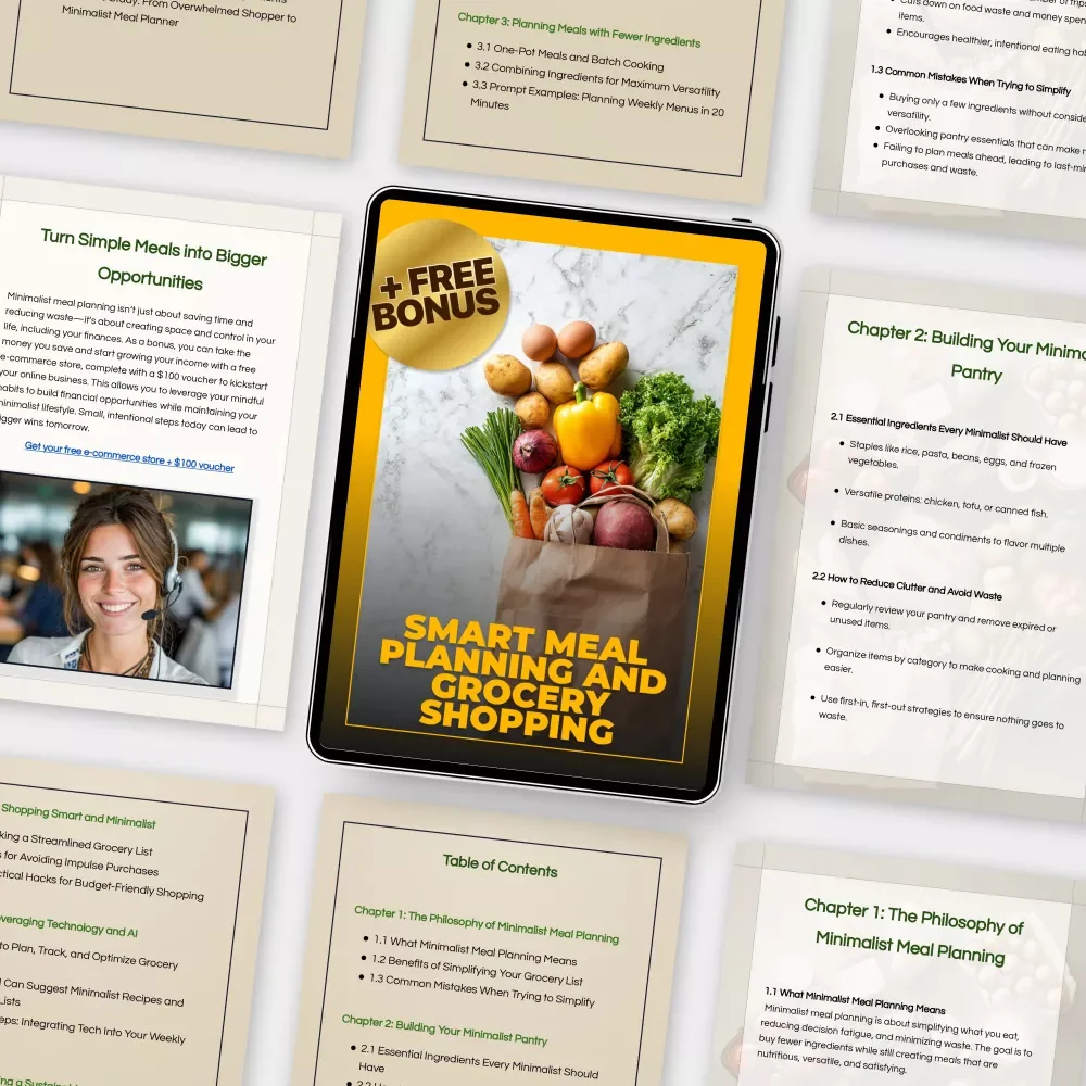 Smart Meal Planning and Grocery Shopping – Your Step-by-Step Guide to Meal Planning for Minimalist Grocery Shopping, Simplify Meals, Reduce Waste, and Save Time and Money