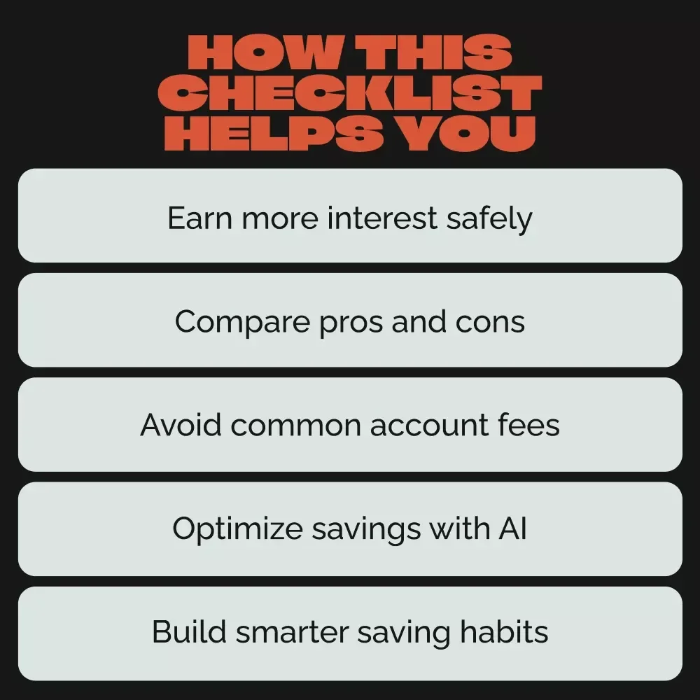 High Yield Savings: Pros & Cons | Simple Checklist to Compare High Yield Savings Account Pros and Cons | Smart Money Saving Guide