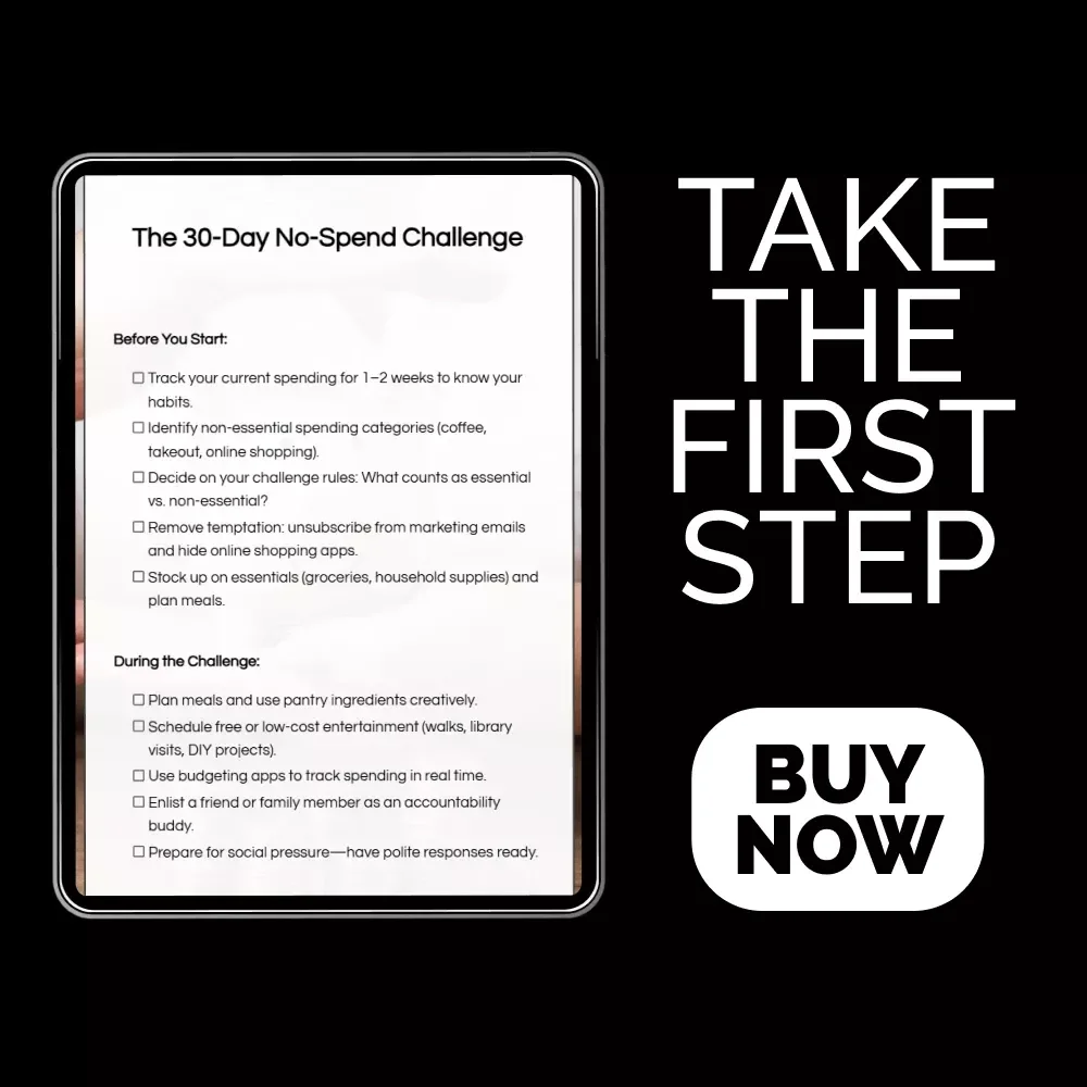 The 30-Day No-Spend Challenge Checklist | Kickstart Your Financial Freedom Journey