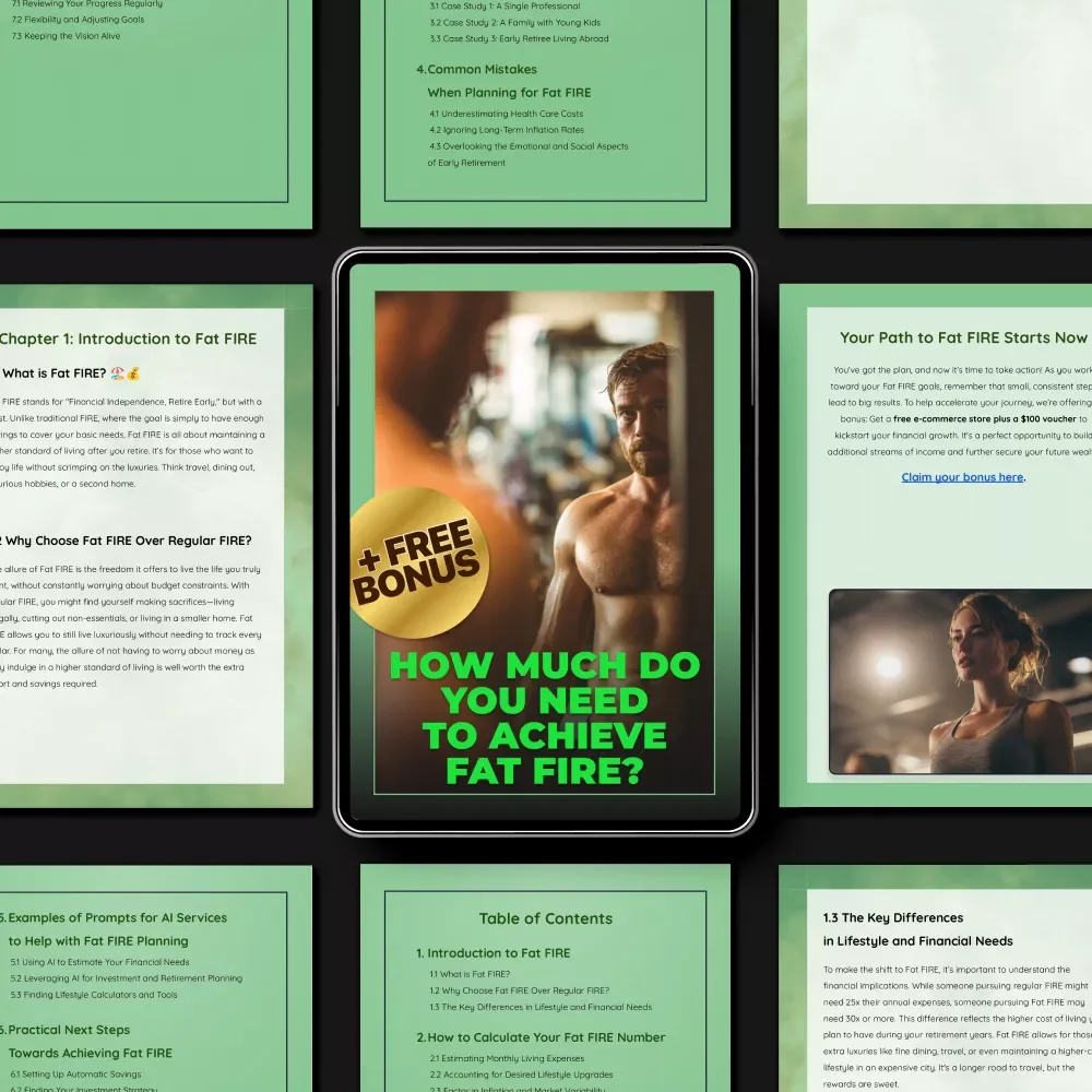 How Much Do You Need to Achieve Fat FIRE? | Luxury FIRE Planning eBook Explaining How Much Do You Need for Fat FIRE, Wealth Goal Calculator Guide, Digital Download