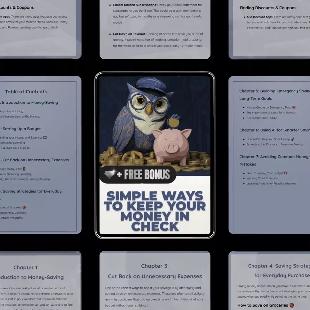 Simple Ways to Keep Your Money in Check – Easy Budgeting & Smart Savings Ebook | Practical Ways on How to Save Money