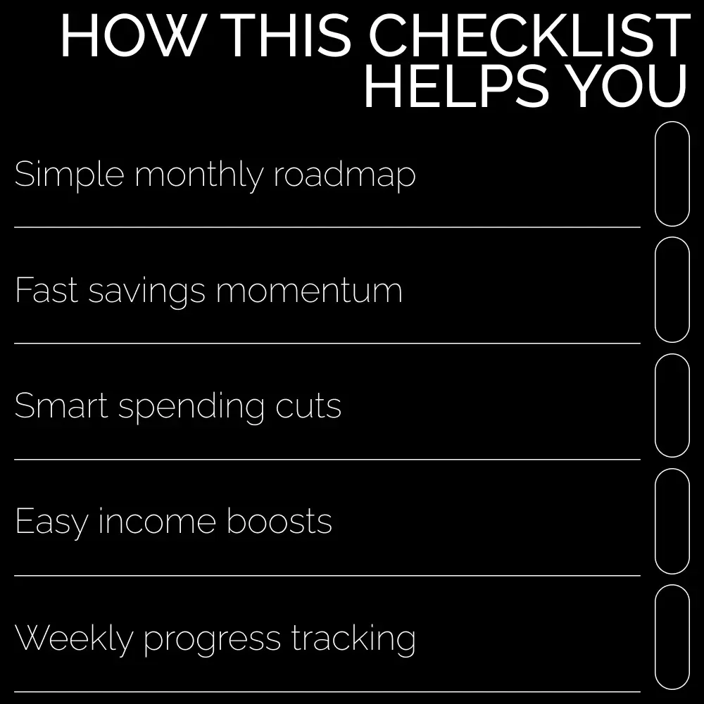 The $5K Savings Sprint Checklist | How to Save $5000 in a Year | Budget Planner, Savings Tracker, Personal Finance Printable, Digital Download