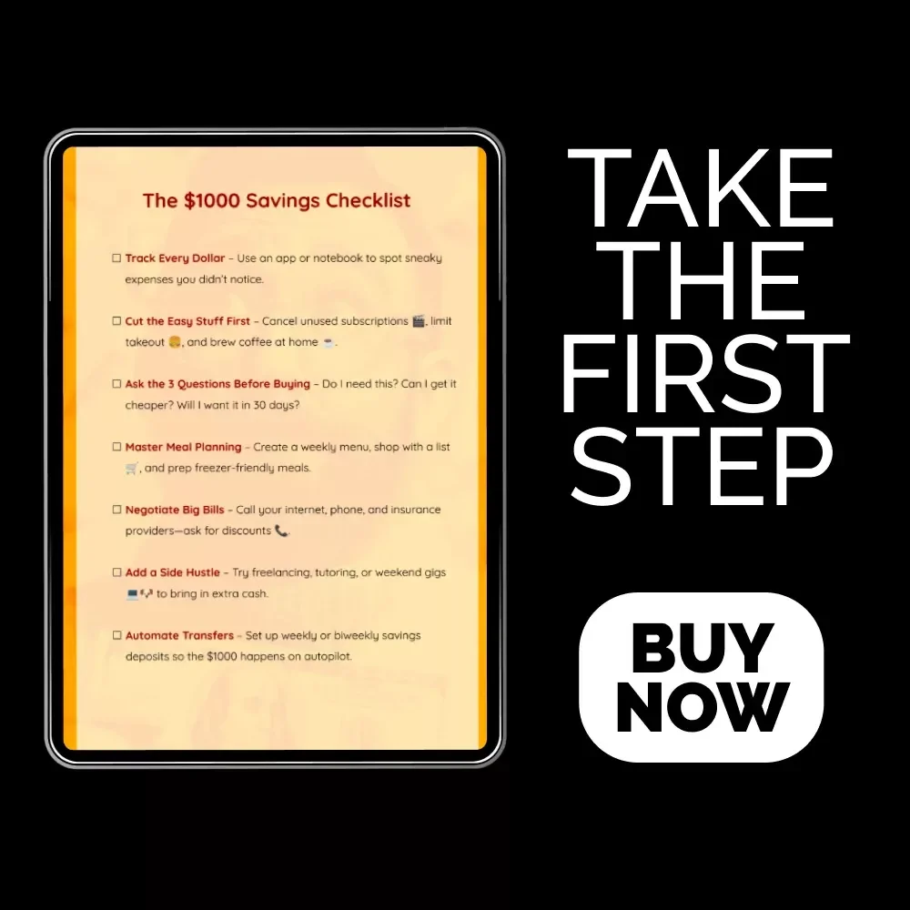 The 1000 Savings Checklist - Achieve Financial Freedom with Simple, Actionable Steps for Big Savings