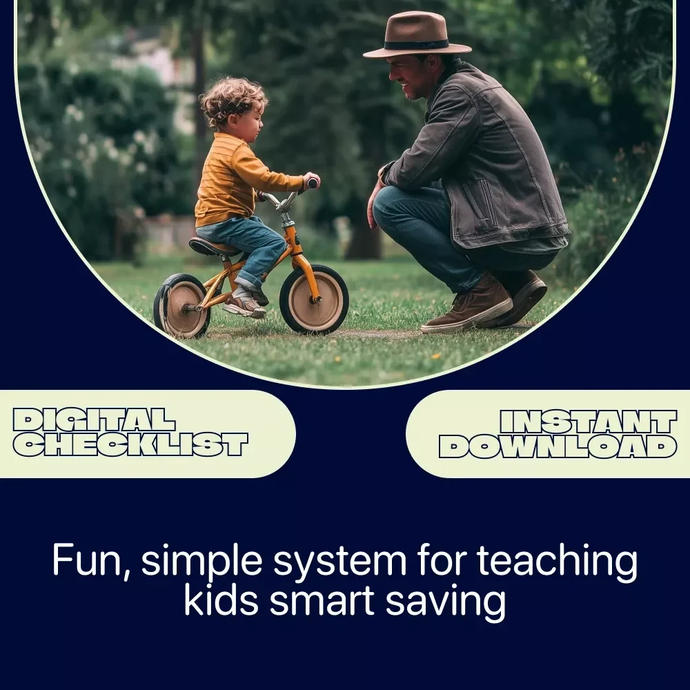 Smart Kids, Happy Savings Checklist – How to Save Money for Kids Printable Guide, Financial Literacy Activity, Goal Setting & Money Management Tool