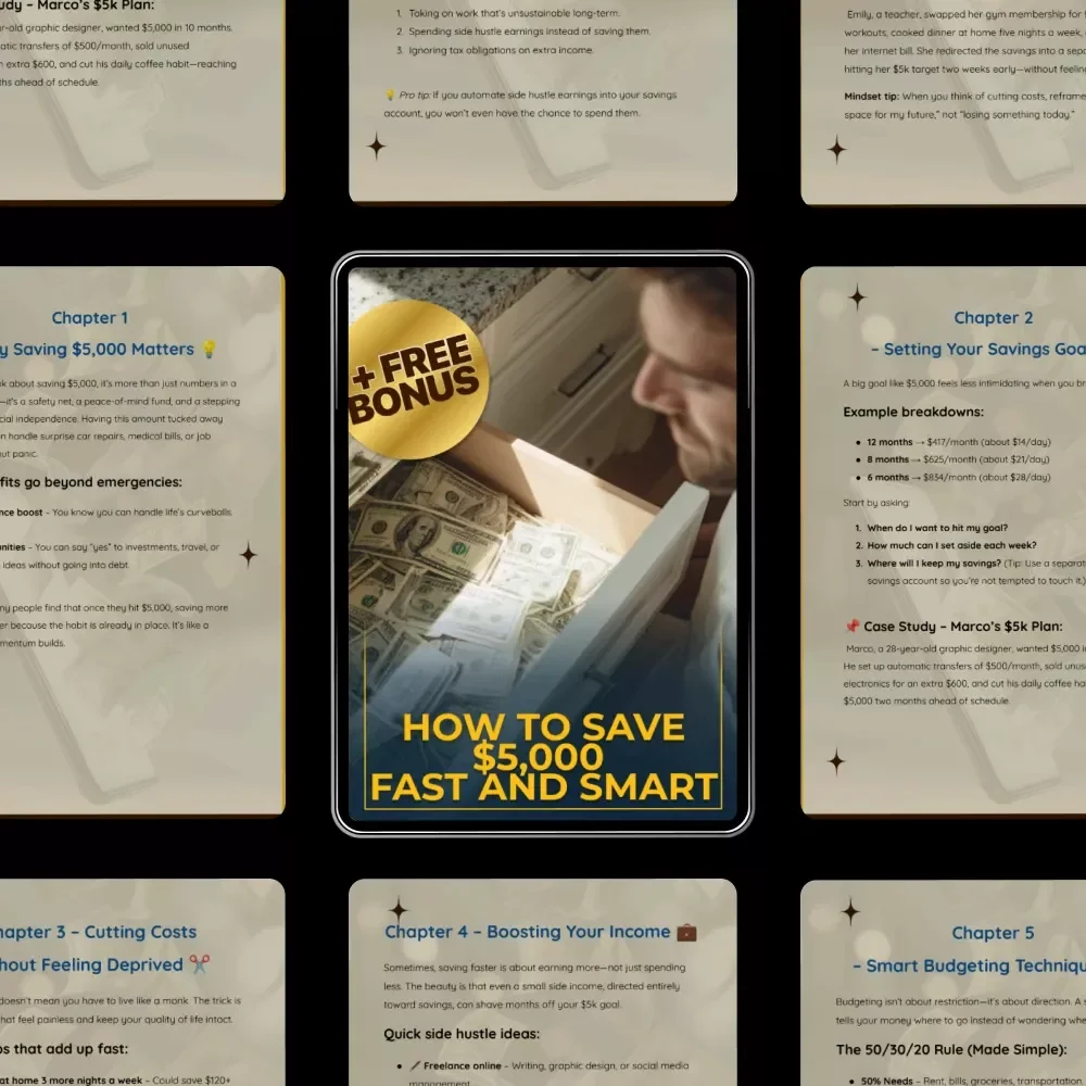 How to Save $5,000 Fast and Smart – Budget Planner eBook, Money-Saving Strategies, how to save 5000 | Digital Download