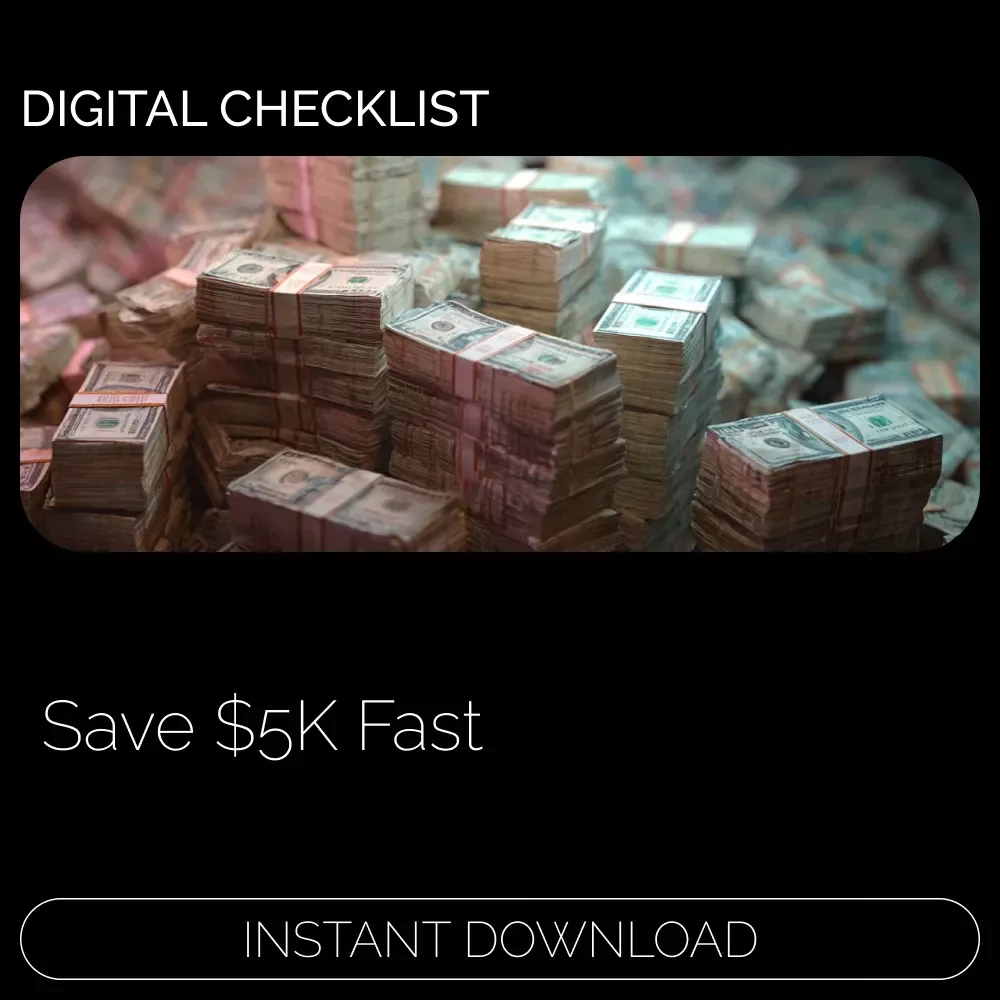 The $5K-in-6-Months Action Checklist | How to Save 5K in 6 Months | Budget Planner, Savings Checklist, Financial Goal Tracker (Digital Download)