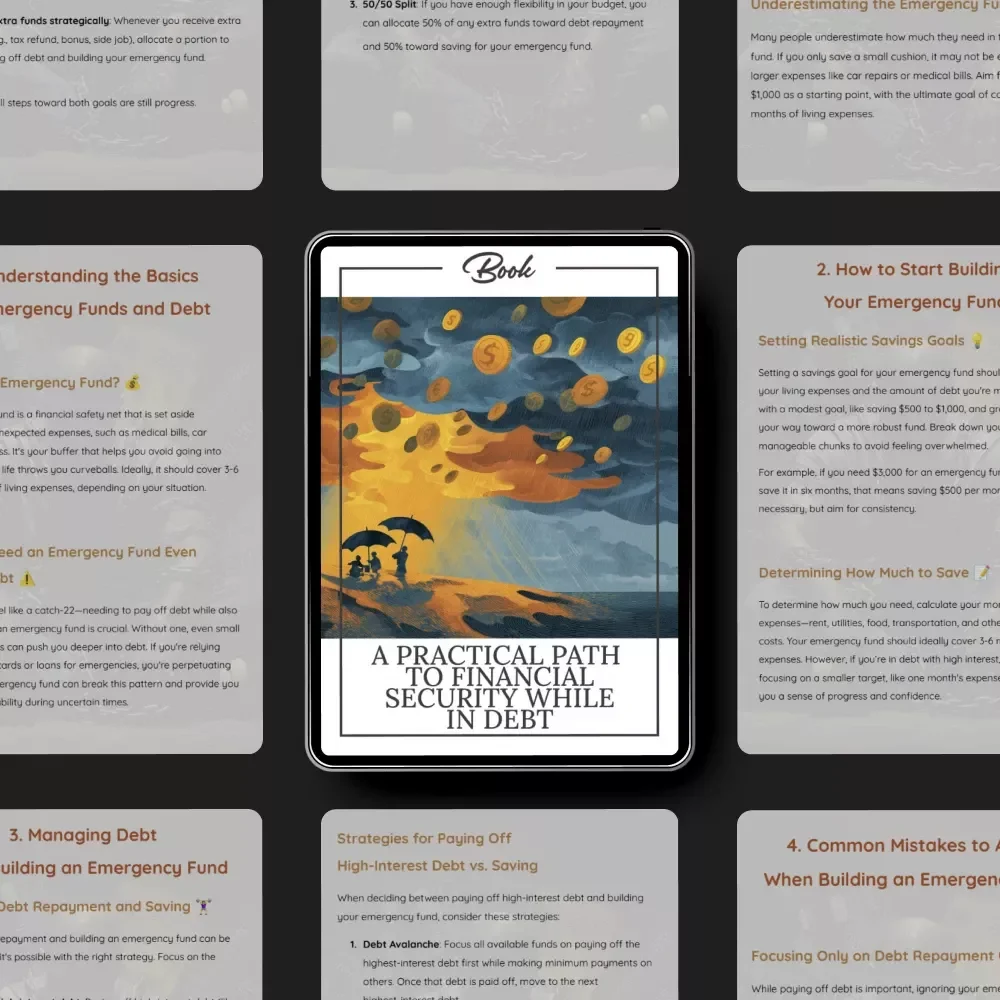 A Practical Path to Financial Security While in Debt – Building Emergency Fund While in Debt eBook Guide for Smart Budgeting & Debt Management