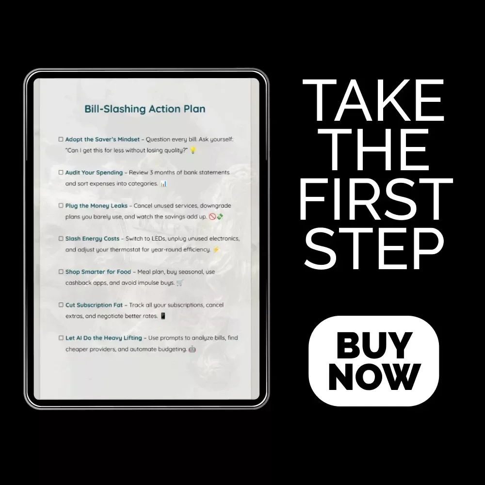 Bill-Slashing Action Plan | Money-Saving Checklist | How to Save Money on Bills | Budget Cut Checklist for Lowering Monthly Expenses