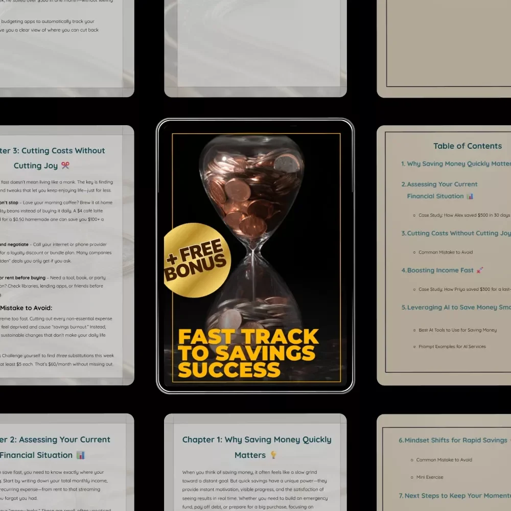 Fast Track to Savings Success: A Step-by-Step Guide to Saving Money Fast and Smart