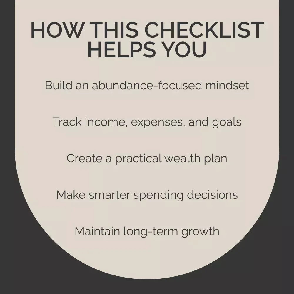 Financial Abundance Checklist – Digital Guide to Financial Abundance & Wealth Growth