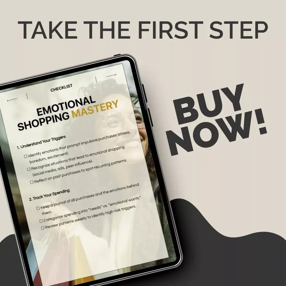 Emotional Shopping Mastery Checklist – Printable Emotional Shopping Control Guide, Budgeting & Mindful Spending Digital Download