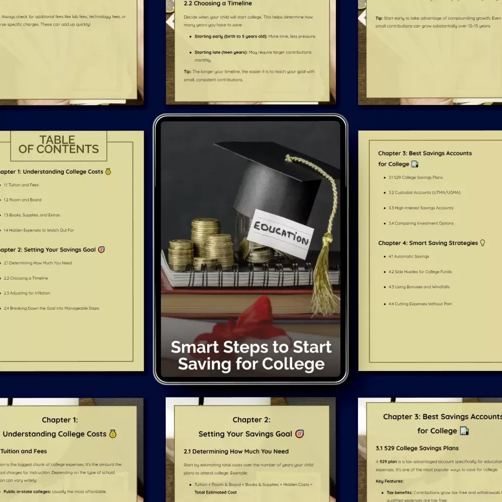 Smart Steps to Start Saving for College – Practical Ebook Guide on How to Start Saving for College, College Savings Plan, Budgeting & Strategies