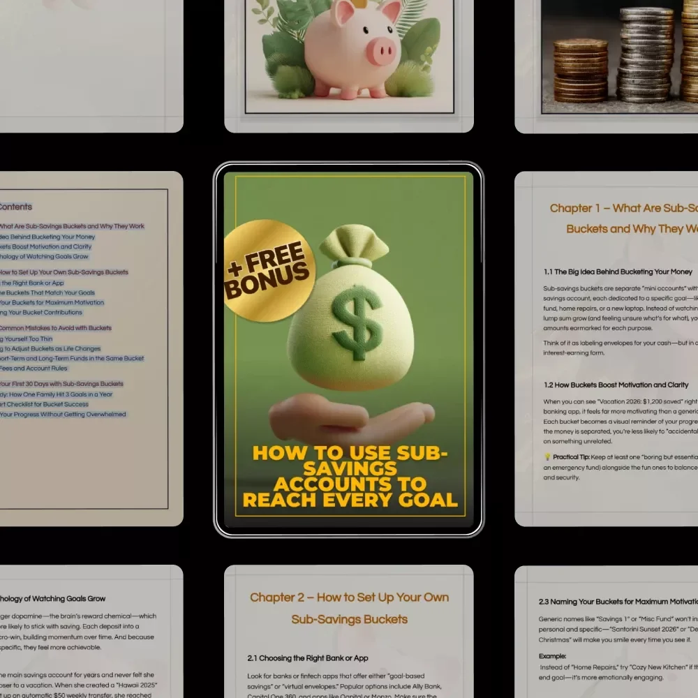 How to Use Sub-Savings Accounts to Reach Every Goal | Simple Money Buckets Guide | Step-by-Step Savings System