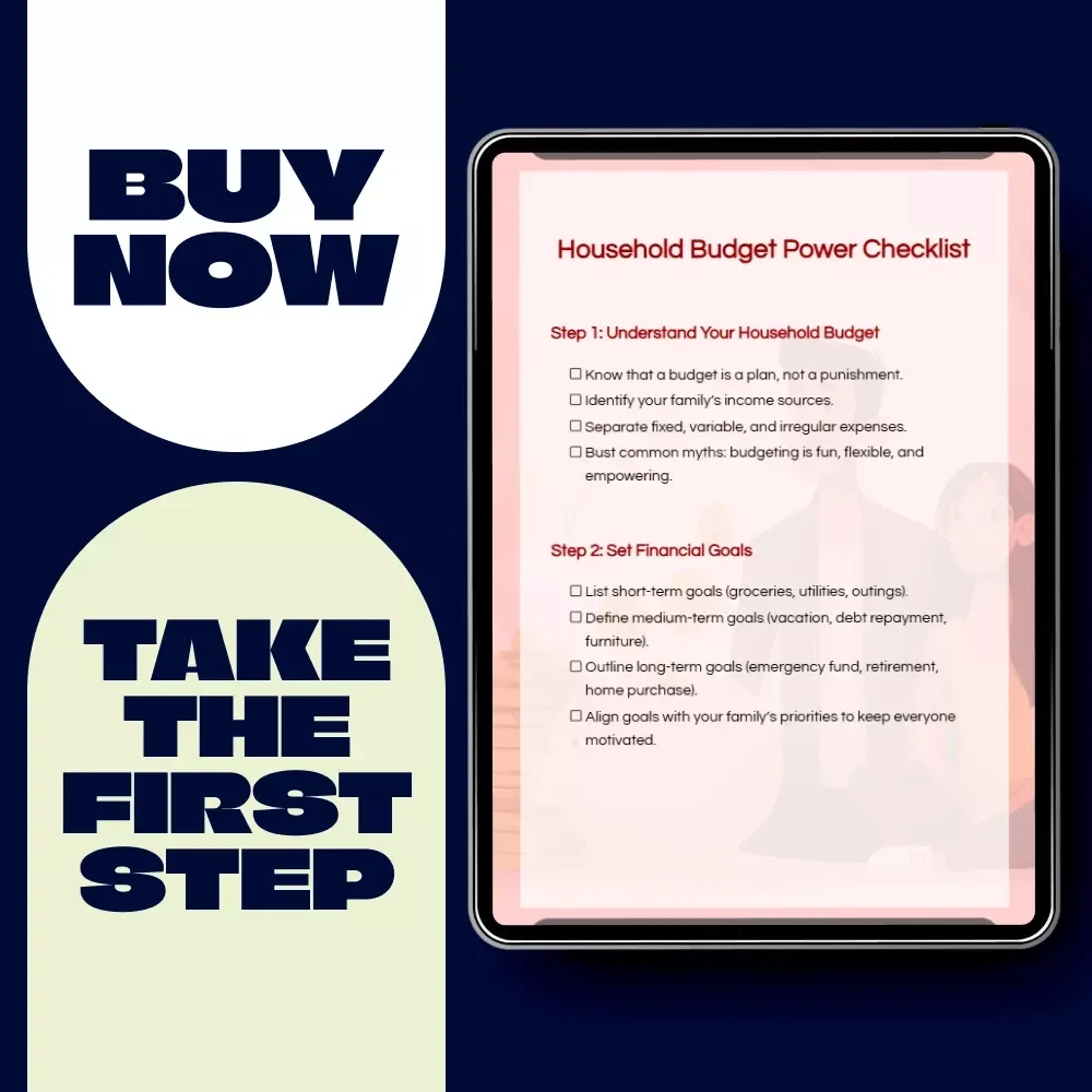 Household Budget Power Checklist: How to Make a Household Budget | Simple Guide for Financial Success