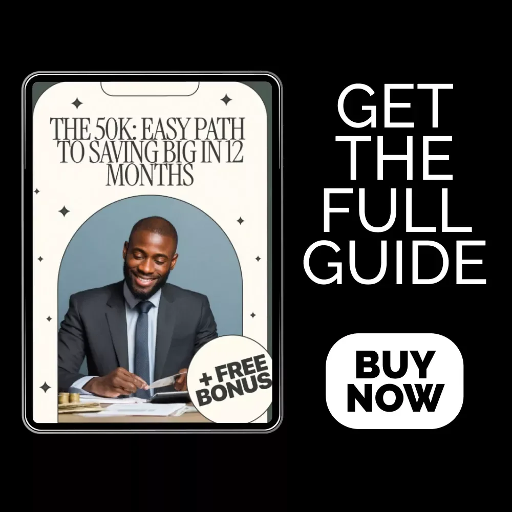 The 50K: Easy Path to Saving Big in 12 Months | Ultimate Savings Guide + Bonus how to save 50k in a year calculator Tips | Printable PDF Money Planner for Fast Financial Goals