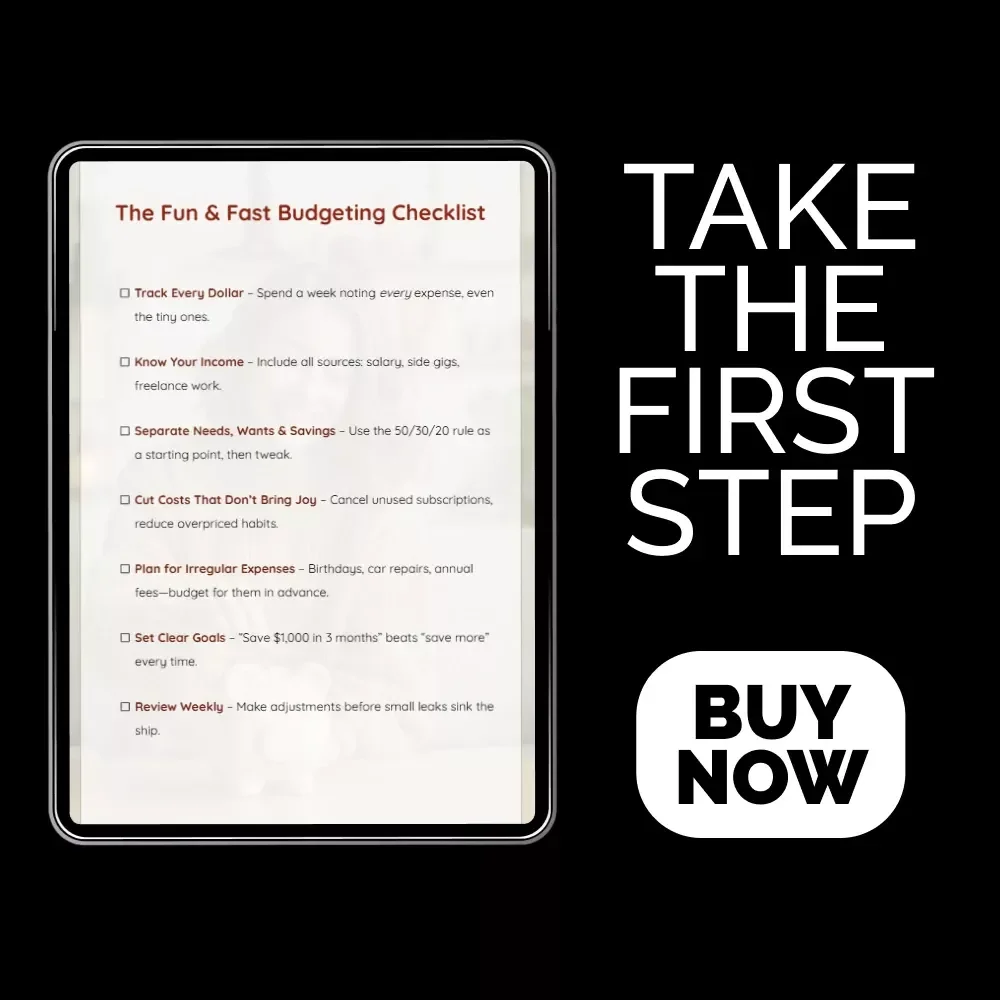 The Fun & Fast Budgeting Checklist | Easy How to Budget to Save Money Digital Checklist for Smart Money Habits