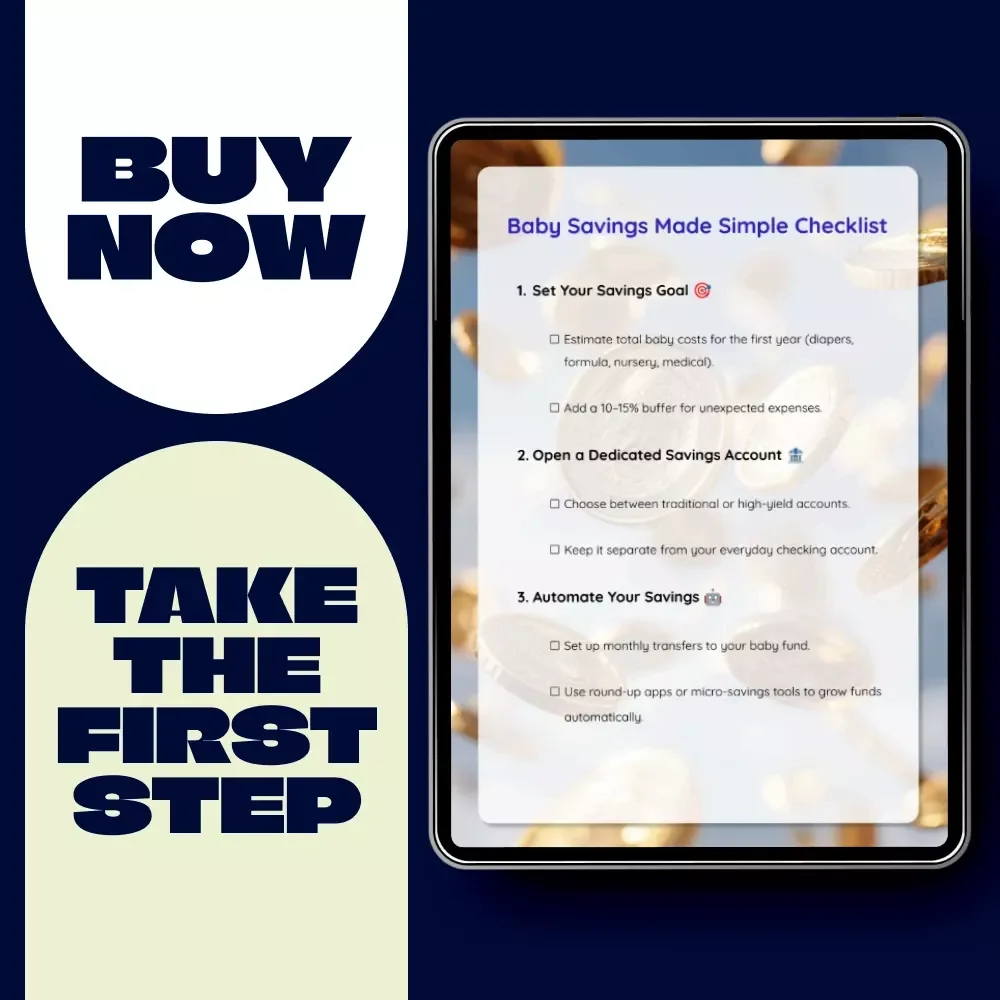 Baby Savings Made Simple Checklist - Your Easy Guide to Starting a Baby Fund