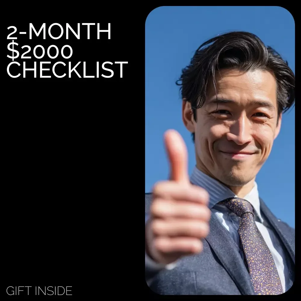 2-Month $2000 Checklist | How to Save 2000 in 2 Months Step-by-Step Digital Savings Checklist
