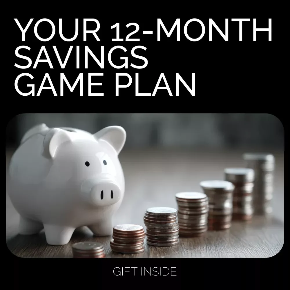 Your 12-Month Savings Game Plan Checklist | Digital Download for Budgeting, Yearly Savings Planning & “how much can i save in a year” Goals