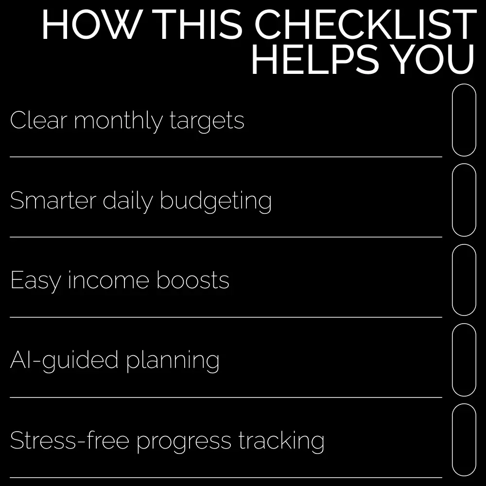 Your $10,000 Fast-Track Action Plan | Savings Checklist for Beginners | Digital Download | Budget Planner | How to Save $10000 in 6 Months Calculator Checklist
