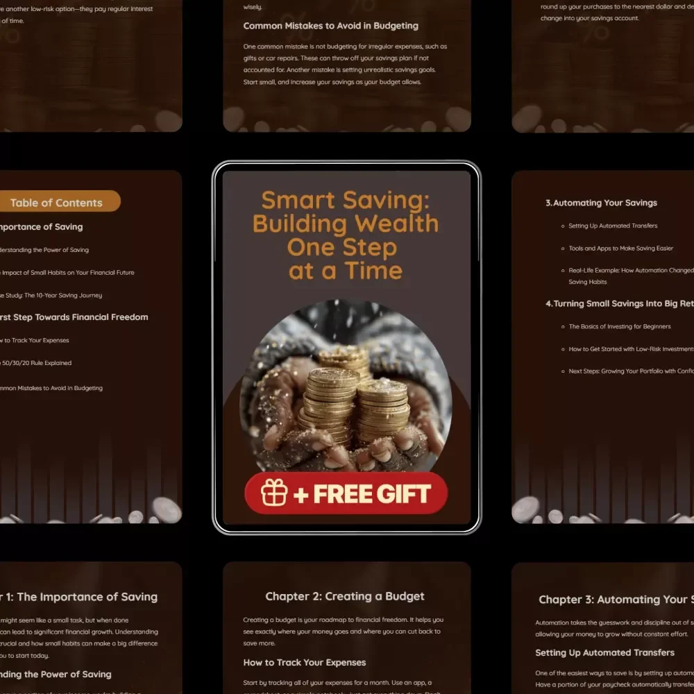 Smart Saving: Building Wealth One Step at a Time – Practical Guide on How to Save, Budget Smarter & Build Wealth | Digital Download