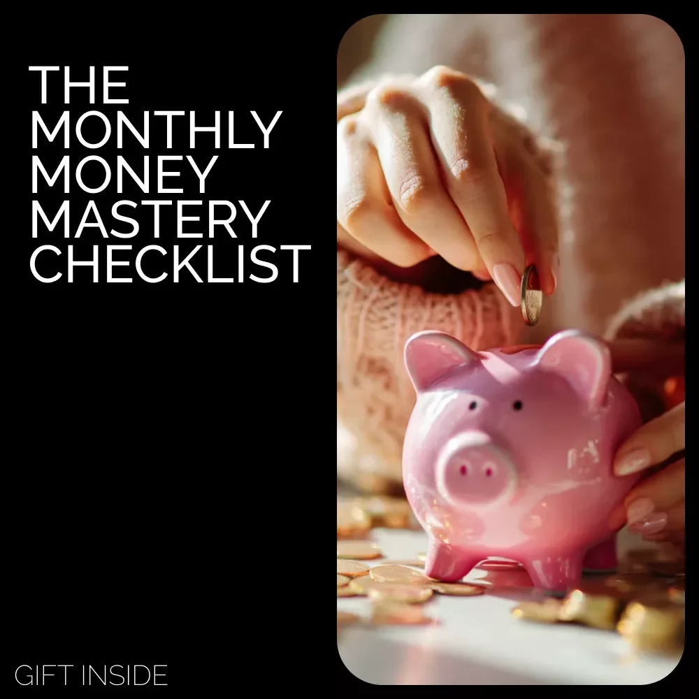 The Monthly Money Mastery Checklist | Digital Download Checklist for Budgeting, how much money to save each month, Savings Planning & Monthly Goal Setting