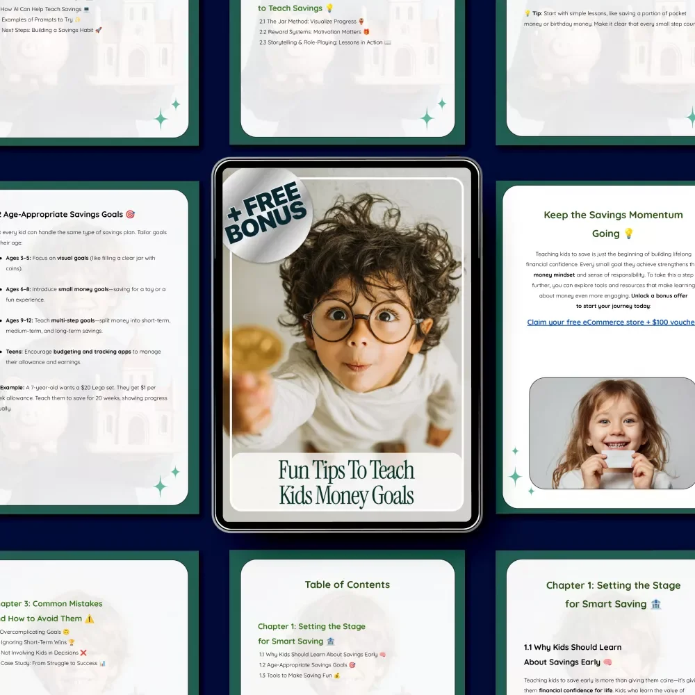 Fun Tips to Teach Kids Money Goals – Printable Family Guide for Smart Saving, Allowance Planning, and Kids Savings Goals Teaching Tips
