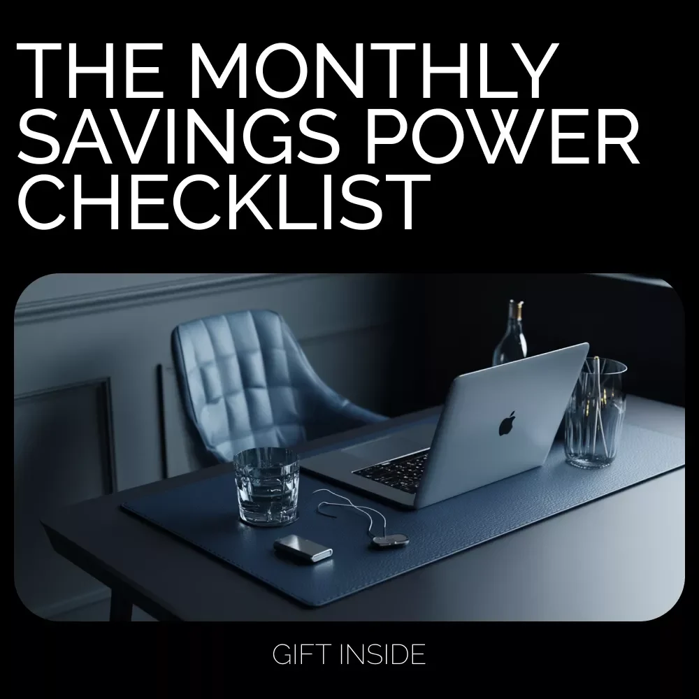 The Monthly Savings Power Checklist 💰 | Simple Money Planner to Know how much to save each month