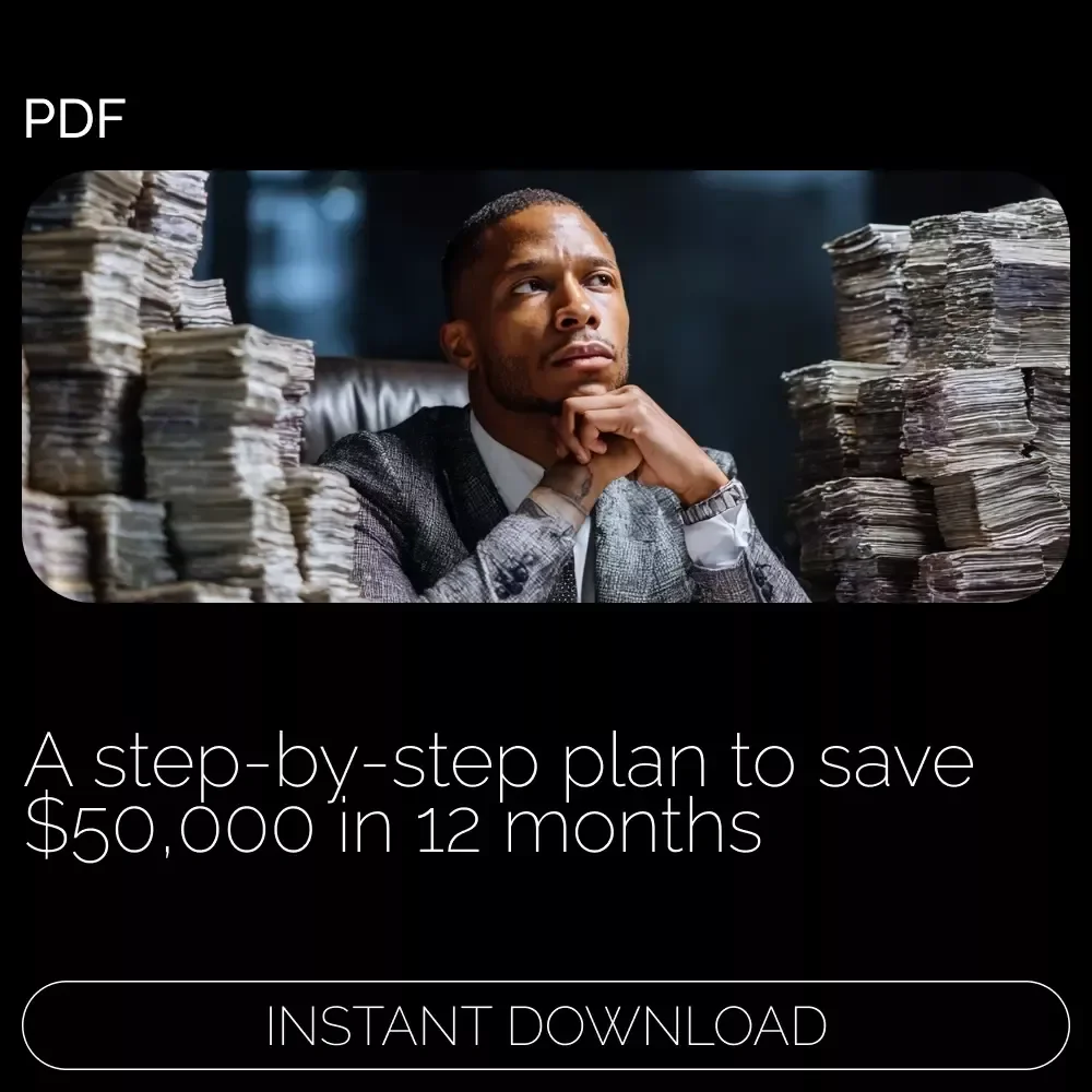 The 50K Challenge: Save $50,000 in 12 Months | Step-by-Step Ebook on How to Save 50K in a Year