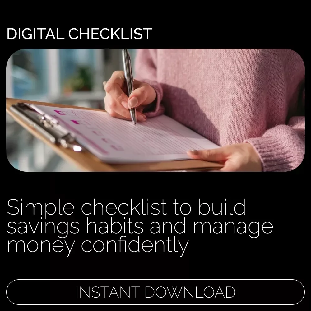 Your Smart Savings Checklist | How to Save Money Step by Step | Simple Budget & Savings Planner Digital Download