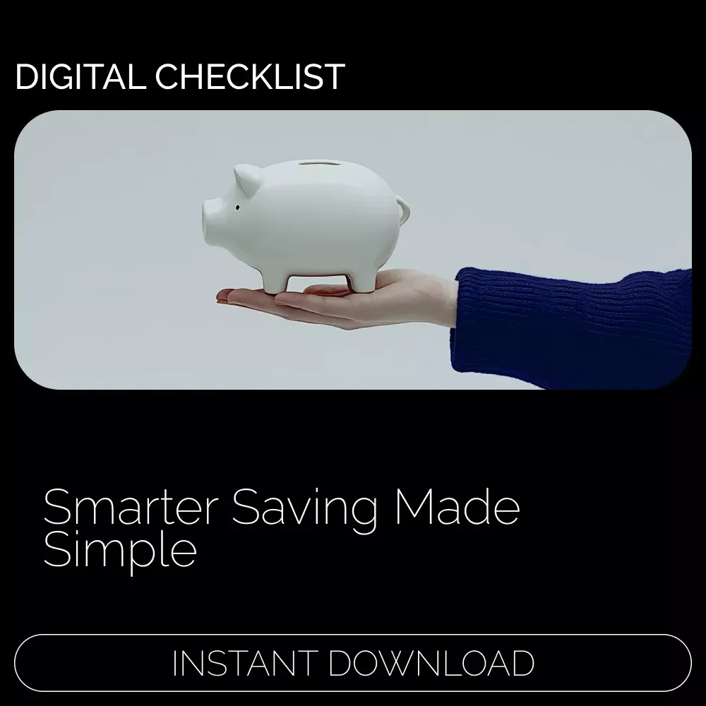 Smart Savings Checklist: Hit Your Goals Without Stress | Printable Budget Planner | Financial Goals Tool | how much to save calculator | Digital Download
