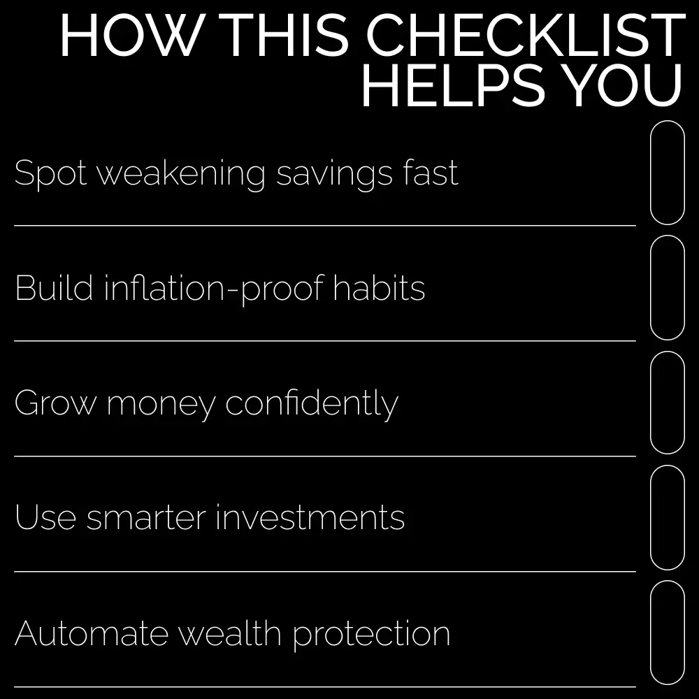Inflation-Proof Your Savings Checklist | Digital Download for Smart Money Management | Protect Your Savings from Rising Costs | How to Protect Savings from Inflation Effects Checklist