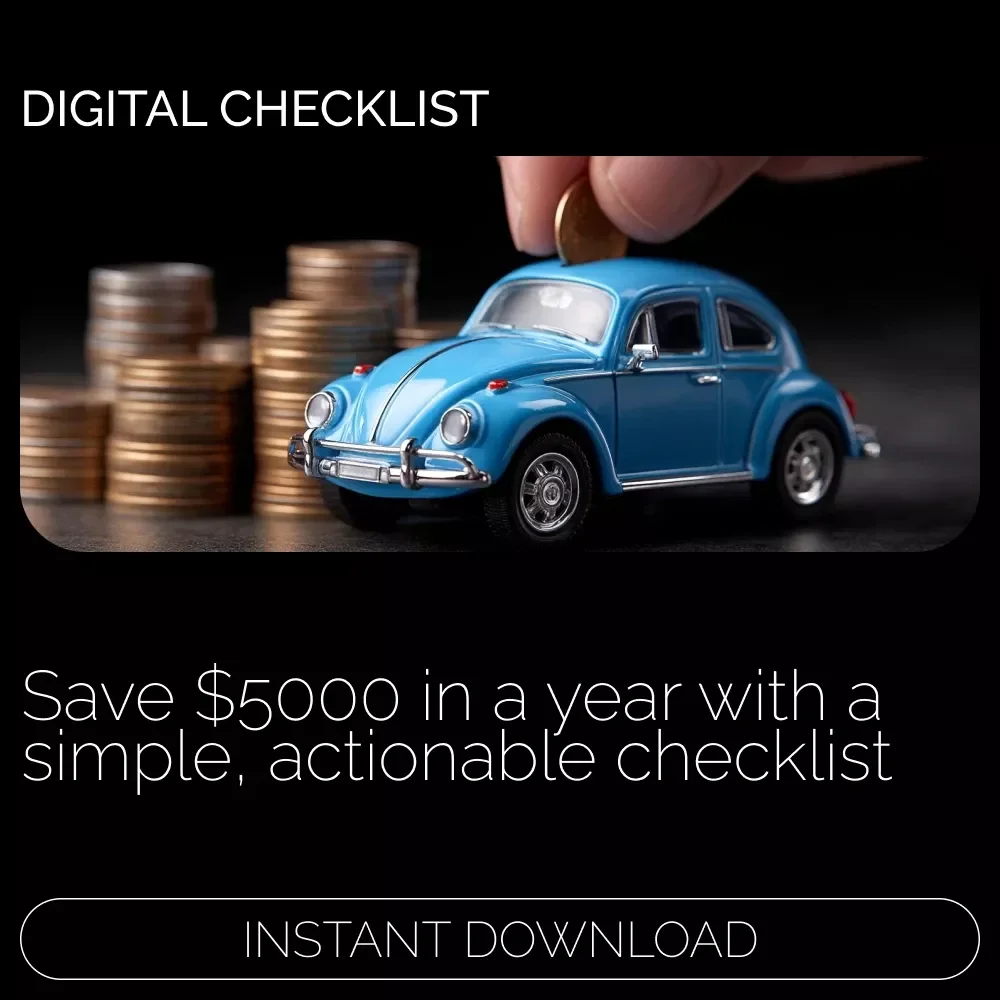 Your $5000 Savings Checklist | How to Save 5000 in a Year Step-by-Step Digital Checklist