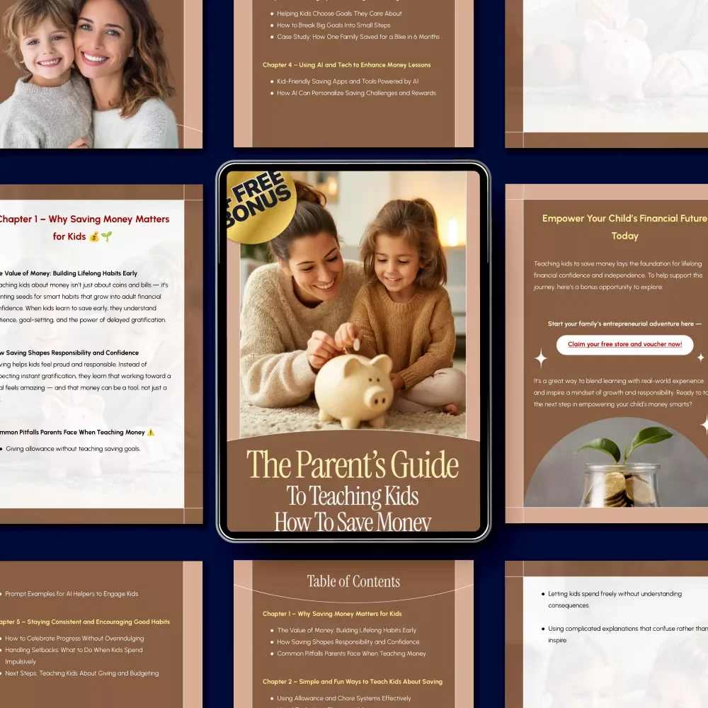 The Parent’s Guide to Teaching Kids How to Save Money | Simple Money Lessons for Kids | Family Finance eBook