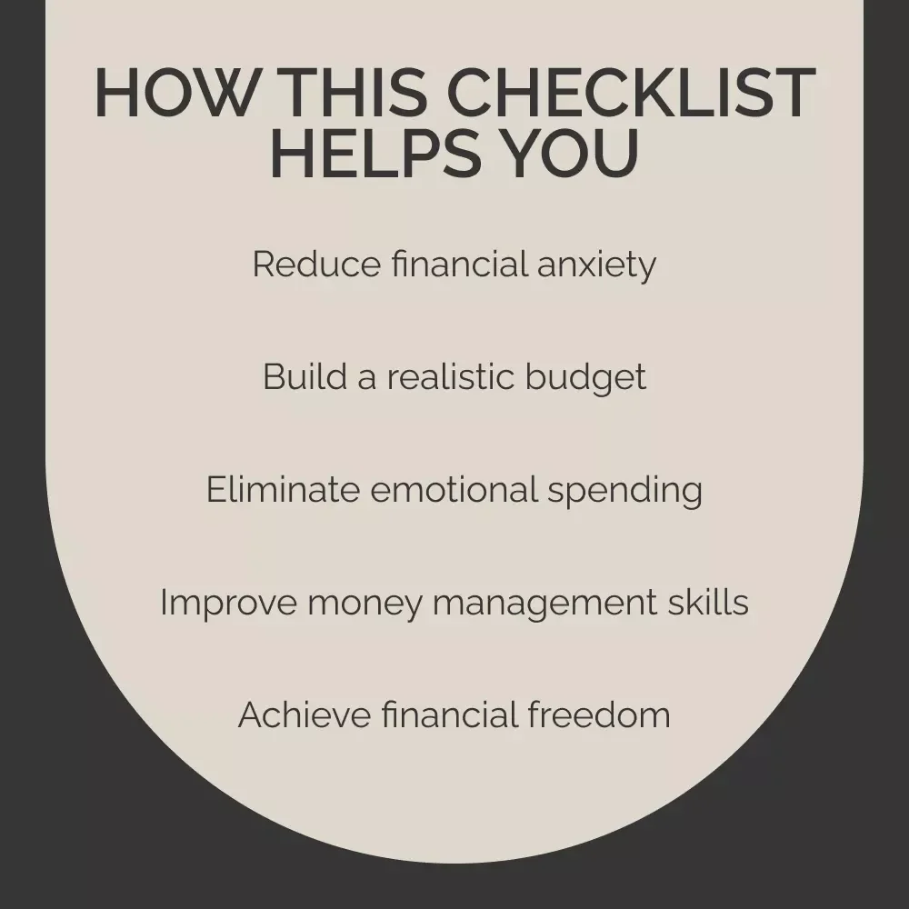 Stress-Free Money Roadmap: How Not to Stress About Money – Digital Download Checklist