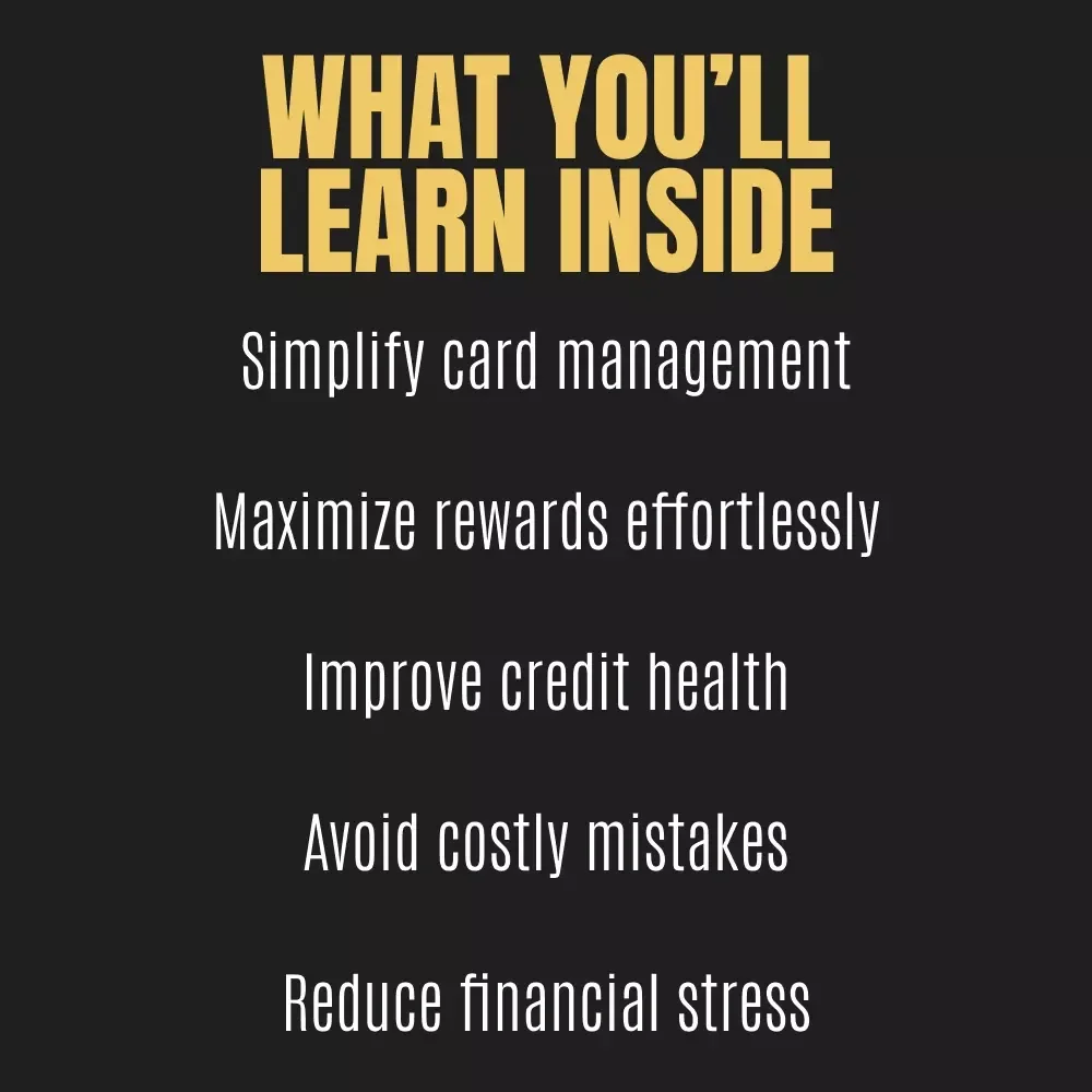 How to Manage Multiple Credit Cards Without Stress – The Ultimate Guide on how to manage multiple credit cards, Budgeting, Rewards Optimization & Financial Organization Digital Download