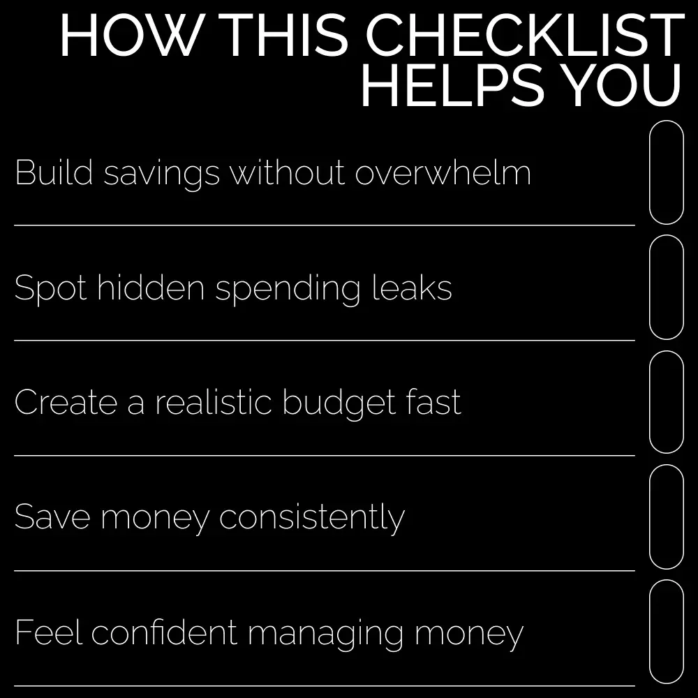 Smart Saving Checklist | Simple Ways on How to Save Money, Budget Smarter & Build Better Habits