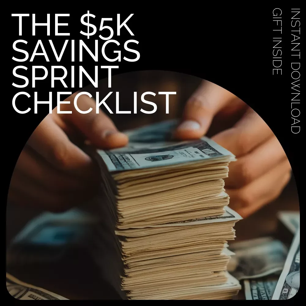 The $5K Savings Sprint Checklist | How to Save $5000 in a Year | Budget Planner, Savings Tracker, Personal Finance Printable, Digital Download