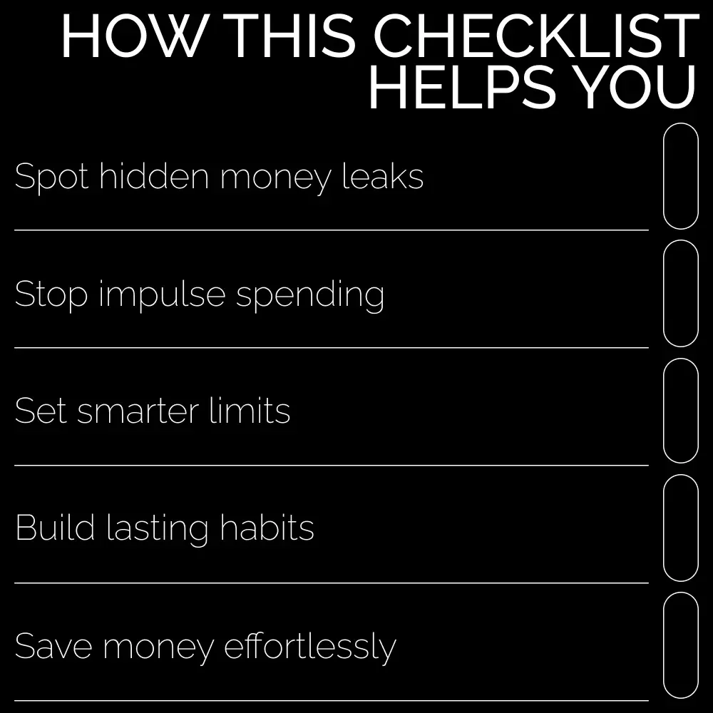 Slash Non-Essential Spending Like a Pro | Printable Budget Checklist | How to Cut Back on Non-Essential Spending | Digital Download Money-Saving Checklist