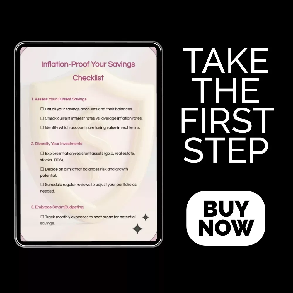 Inflation-Proof Your Savings Checklist | Digital Download for Smart Money Management | Protect Your Savings from Rising Costs | How to Protect Savings from Inflation Effects Checklist