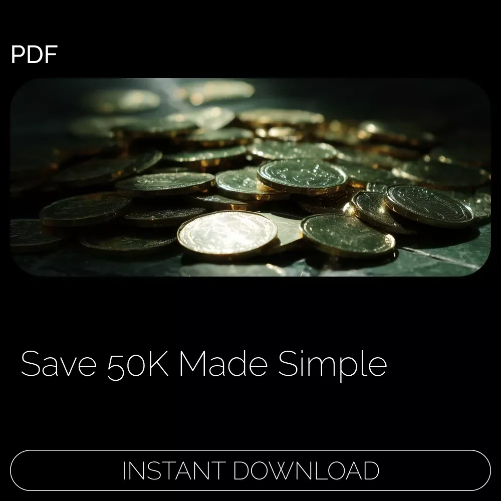 The 50K: Easy Path to Saving Big in 12 Months | Ultimate Savings Guide + Bonus how to save 50k in a year calculator Tips | Printable PDF Money Planner for Fast Financial Goals