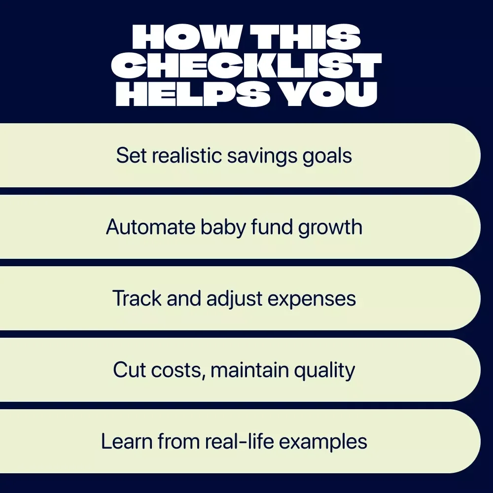 Baby Savings Made Simple Checklist - Your Easy Guide to Starting a Baby Fund