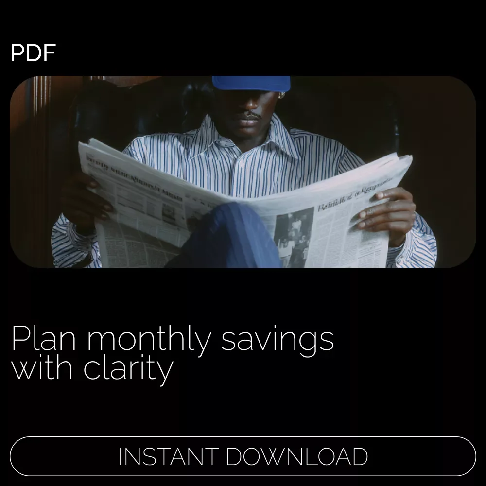 Your Monthly Money Map 💰 | Simple Savings Planner Ebook to Learn how much to save each month