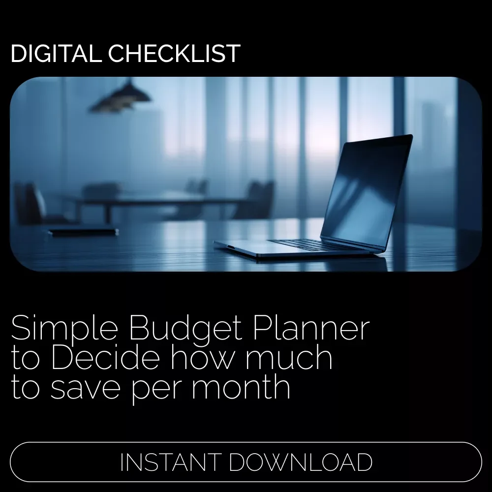 💡 Monthly Savings Checklist | Simple Budget Planner to Decide how much to save per month | Easy Money Goals & Automated Saving System