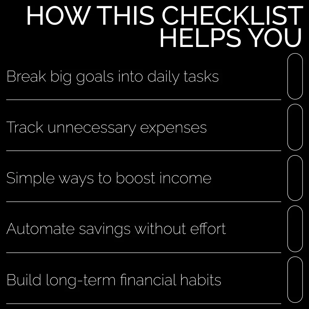 $5K in a Year — The Action Hero Checklist: Your Ultimate Guide to Smart Saving & Thriving Financially