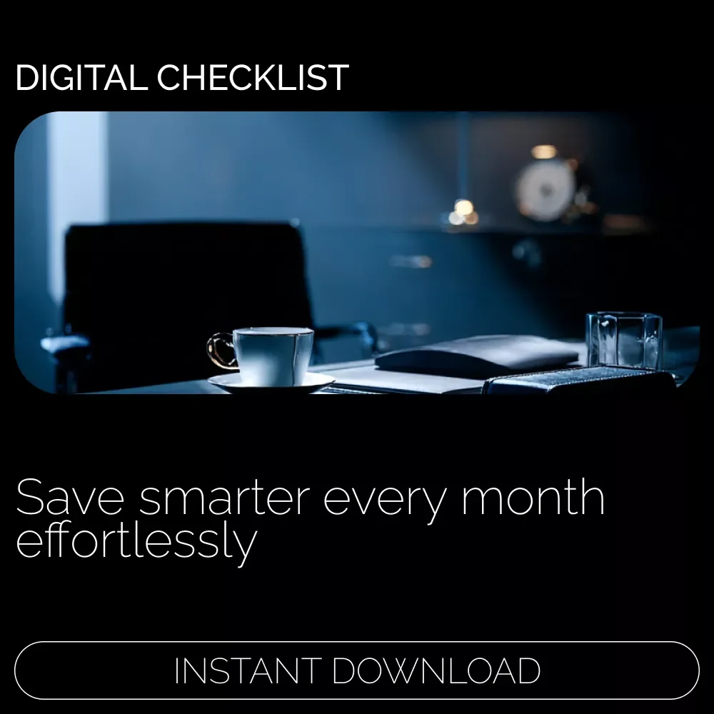 The Monthly Savings Power Checklist 💰 | Simple Money Planner to Know how much to save each month
