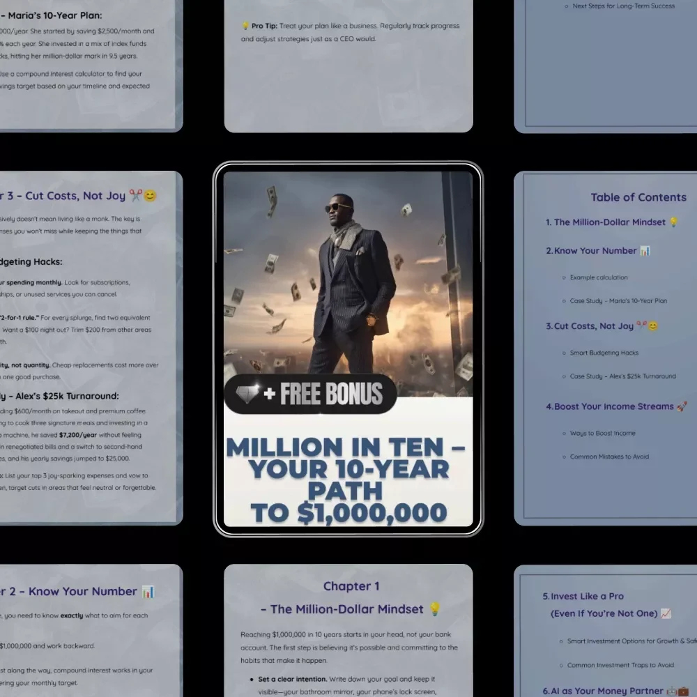 Million in Ten – Your 10-Year Path to $1,000,000 | Digital Download Guide for Building Wealth