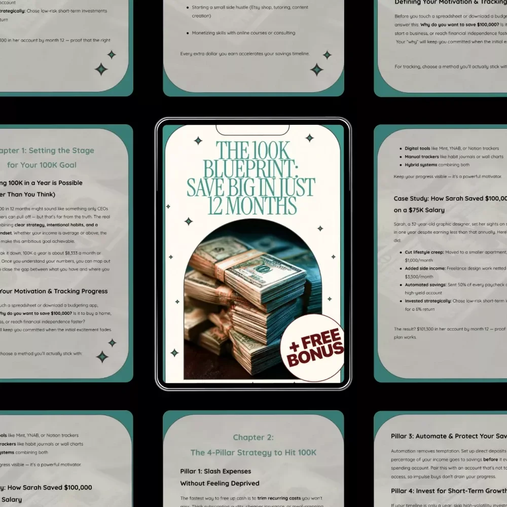 The 100K Blueprint: Save Big in Just 12 Months – Ultimate Guide for How to Save 100 000 in a Year, High-Impact Savings Strategy, Financial Planning Guide